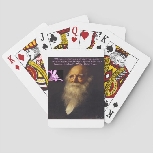 William Cullen Bryant Bloemgedicht Pokerkaarten (Achterkant)