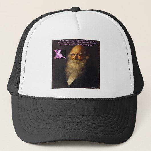William Cullen Bryant Bloemgedicht Trucker Pet (Voorkant)
