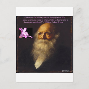 William Cullen Bryant Flower Poem Briefkaart