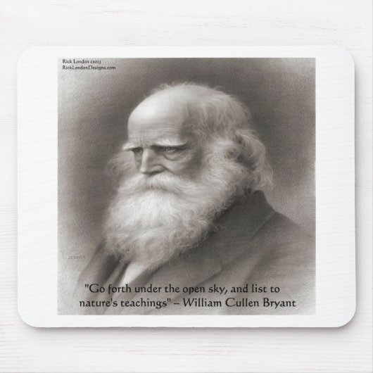 William Cullen Bryant & Natuur Citaat Muismat (Voorkant)