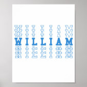 William Custom Boy Name Poster (Voorkant)