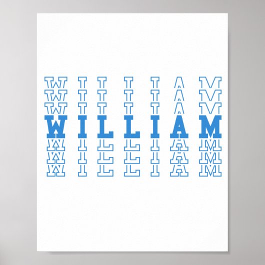 William Custom Boy Name Poster (Voorkant)