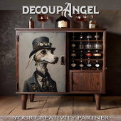 William - Dapper Hond met Pet ​​- Decoupage - Tissuepapier