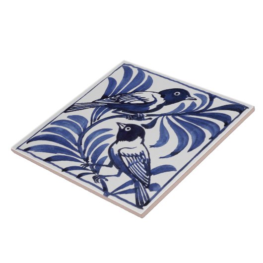 William De Morgan Birds Tegeltje (Zijkant)