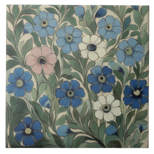 William De Morgan Bloemen Tegeltje