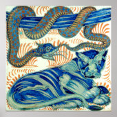 William de Morgan De tijger en de slang Poster (Voorkant)