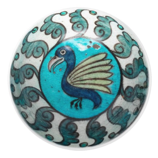 William De Morgan Dragon Ceramic Knob Keramische Knop (Voorkant)