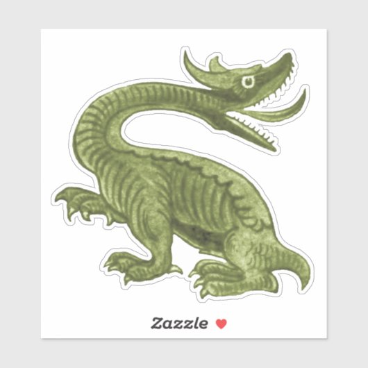 William De Morgan Dragon Vinyl Sticker (Vel)