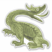 William De Morgan Dragon Vinyl Sticker (Voorkant)