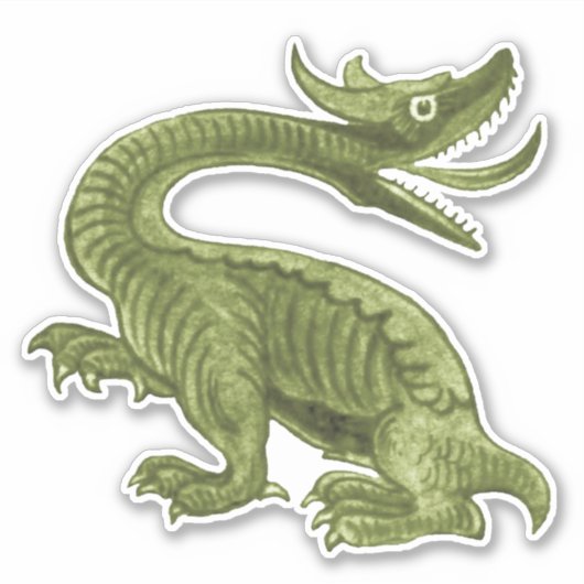 William De Morgan Dragon Vinyl Sticker (Voorkant)