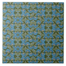 William De Morgan Flower Motifs Blue