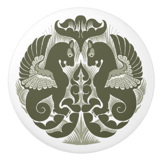 William De Morgan Green Griffins Ceramic Pull Keramische Knop