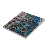 William De Morgan - Peacock - Tegel 2 van 3 Tegeltje (Zijkant)