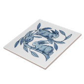 William De Morgan Rabbits Ceramics Tegeltje (Zijkant)