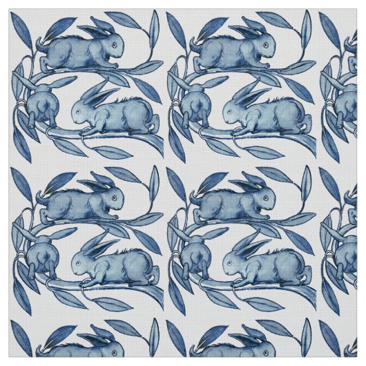William De Morgan Rabbits Textiles Stof (Swatch)