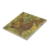 William De Morgan Repro Dolphin Tile (naar links g Tegeltje (Zijkant)