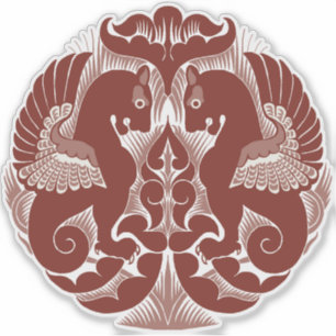 William De Morgan Rode Griffioen Vinyl Sticker