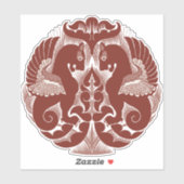 William De Morgan Rode Griffioen Vinyl Sticker (Vel)
