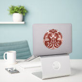 William De Morgan Rode Griffioen Vinyl Sticker (Laptop op bureau)