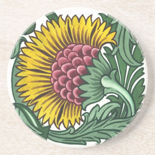 William de Morgan Tegel Zandsteen Onderzetter (Voorkant)