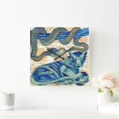 William De Morgan Tiger en de slangenstuk Vierkante Klok (Huis)