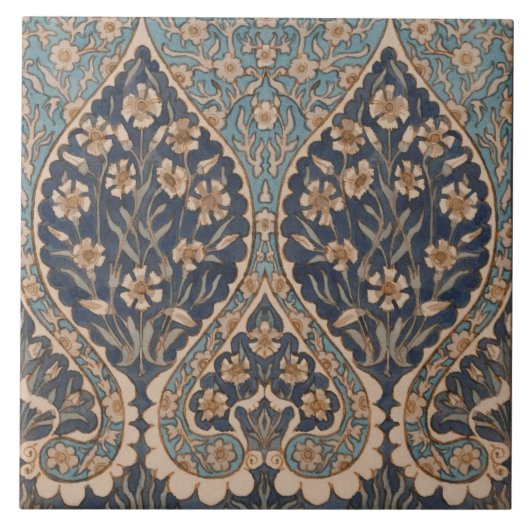 William De Morgan Unrelease Floral Timeless Tegeltje (Voorkant)