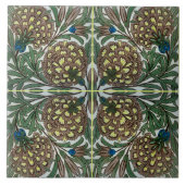 William De Morgan Victoriaans Ceramics Tegeltje (Voorkant)