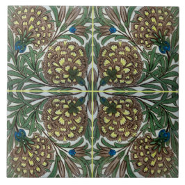 William De Morgan Victoriaans Ceramics Tegeltje