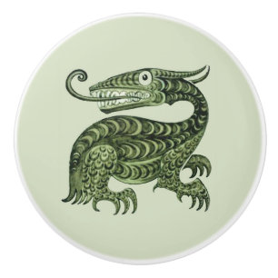 William De Morgan's Jabberwock Keramische knop