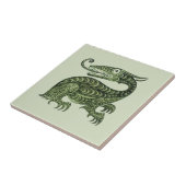 William De Morgan's Jabberwock Tegeltje (Zijkant)