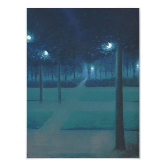 William Degouve de Nuncques - Parc Royal, Brussel Foto Afdruk (Voorkant)