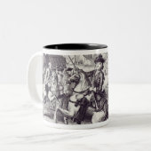 William Duke of Cumberland en de Rebel Tweekleurige Koffiemok (Voorkant links)