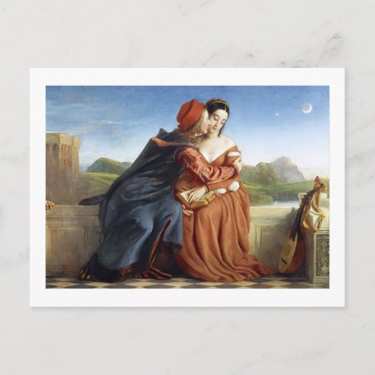 William Dyce, Francesca da Rimini Art Vintage Briefkaart (Voorkant)