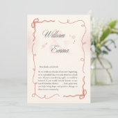"William & Emma's Hartelijke Trouwkaart Kaart (Staand voorkant)
