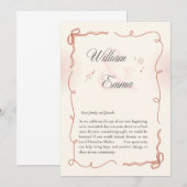 "William & Emma's Hartelijke Trouwkaart Kaart (Voorkant / Achterkant)