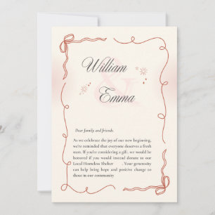 "William & Emma's Hartelijke Trouwkaart Kaart