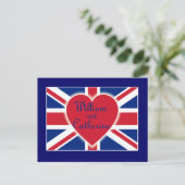 William en Catherine met Union Jack Products Briefkaart (Staand voorkant)