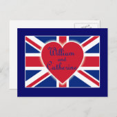 William en Catherine met Union Jack Products Briefkaart (Voorkant / Achterkant)