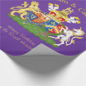 William en Catherine Royal Coat of Arms Cadeaupapier (Hoek)