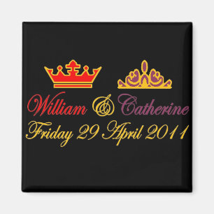 William en Catherine Royal Wedding Magneet