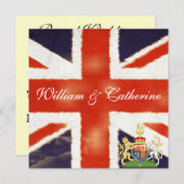William en Catherine Royal Wedding Party Invite Kaart (Voorkant / Achterkant)