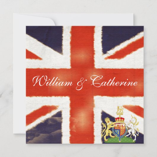 William en Catherine Royal Wedding Party Invite Kaart (Voorkant)