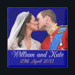 William en Kate de koninklijke bruiloft kus Magneet<br><div class="desc">De Koninklijke Trouwkus tussen William en Kate</div>