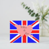 William en Kate koninklijke bruiloft briefkaart (Staand voorkant)