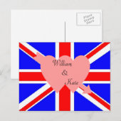William en Kate koninklijke bruiloft briefkaart (Voorkant / Achterkant)