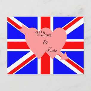 William en Kate koninklijke bruiloft briefkaart