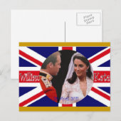 William en Kate koninklijke bruiloft briefkaarten (Voorkant / Achterkant)