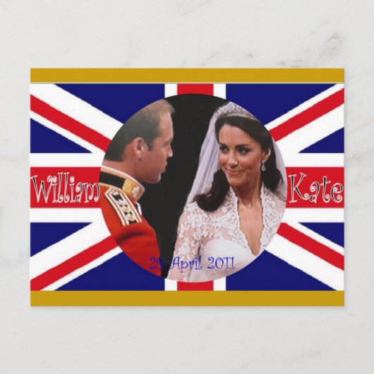 William en Kate koninklijke bruiloft briefkaarten (Voorkant)