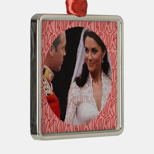 William en Kate Royal bruiloft Metalen Ornament (Rechts)