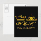 William en Kate Royal Wedding Briefkaart (Voorkant / Achterkant)